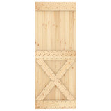 Sliding Door with Hardware Set 80x210 cm Solid Wood Pine 3203243