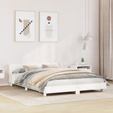 Bed Frame without Mattress White 160x200 cm Solid Wood Pine 850723