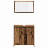 3 Piece Bathroom Furniture Set Old Wood Engineered Wood 3328563