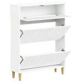 Shoe Cabinet DELFT 78 x 24 x 103 cm Engineered Wood White 897095