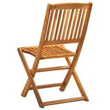Outdoor Chair Set of 4 Natural Solid Acacia wood Standard 46340
