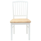 Dining Chairs 2 pcs White 50 x 52.5 x 91 cm Solid Rubber Wood 42020452