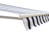 Manual Retractable Awning, 2.5x2 m-Dark Blue/White Stripes T3398P310342