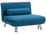 Single Linen-Look Sleeper Chair - Blue T3398P328303
