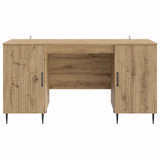 Desk with Shelf Artisan Oak 142.5 x 50 x 75 cm Engineered Wood 3414611
