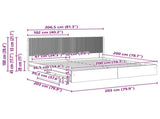 Bed Frame with Storage and Headboard Black 200 x 200 cm 3413996