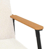 Armchair Cream 59 x 75 x 78 cm Curly Wool-like Fabric 42017699