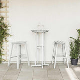Garden Bar Set 3 pcs White HDPE 3335801