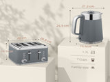 Electric Kettle and Toaster Set, 3000W 1.7L UK Strix Thermostat Rapid Boil Jug Kettle with Limescale T3398P378837