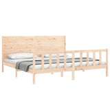Bed Frame without Mattress 200x200 cm Solid Wood Pine 3192771