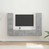 TV Cabinet Set 6 pcs Concrete Grey Engineered Wood 3409108