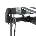 Automatic Retractable Awning Anthracite and White 350x250 cm 3310228
