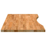 Desk Top Light Brown 100x60x2.5 cm Solid Wood Oak Rectangular 4009023