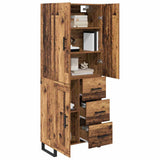 Highboard with Drawer 2 pcs Old Wood 69.5 x 34 x 180 cm 3415697