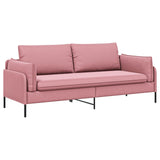 3-Seater Sofa Pink 222 x 81 x 89 cm Velvet 42048646