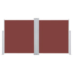 Retractable Side Awning Brown 120x600 cm 48451