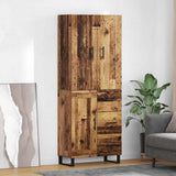 Highboard with Drawer 2 pcs Old Wood 69.5 x 34 x 180 cm 3415697