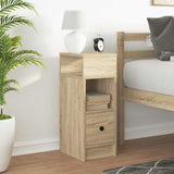 Bedside Cabinet with Drawer Sonoma Oak 25x31x66 cm 858618