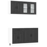 4 Piece Kitchen Cabinet Set Kalmar Black Engineered Wood 3314852