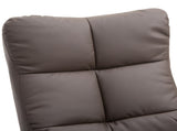 Recliner Armchair, Swivel Reclining Chair With Ottoman, Swivel Faux Leather Chair with Wooden Base T3398P328110