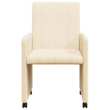 Dining Chairs with Wheels 2 pcs Cream 57 x 66 x 94 cm 42017803