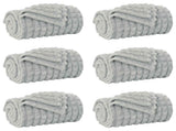 Throw Blankets 6 pcs Grey 270 x 240 cm Fleece 42016956