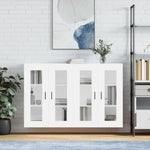 Wall Mounted Cabinets 2 pcs White Engineered Wood 3197953