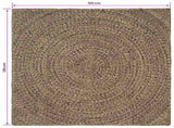 Area Rugs Natural and Black 120 x 120 cm Jute 42010624