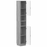 Bathroom Cabinet with Open Shelf HOORN Grey Sonoma 897261