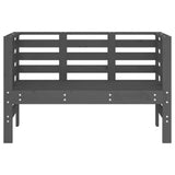 Garden Bench Grey Solid pine wood 2-seater Durable Garden Bench 825137