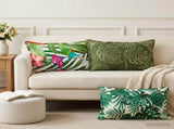 Cushion Leaf with Pillow HOUTEN 2 pcs Leaf Pattern Polyester 935577