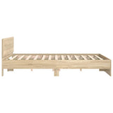 Bed Frame Sonoma Oak Engineered Wood Double Durable Bed Frame 3207499
