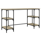 Desk Sonoma Oak 140x50x75 cm Metal and Engineered Wood 845327
