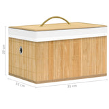 Bamboo Storage Boxes 4 pcs 320765