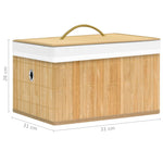 ZNTS Bamboo Storage Boxes 4 pcs 320765