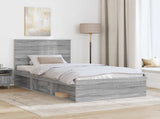 Bed Frame Grey Sonoma 100 x 200 cm Solid Pine Wood 3411051