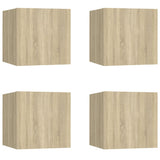 ZNTS Wall Mounted TV Cabinets 4 pcs Sonoma Oak 30.5x30x30 cm 804492