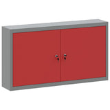 Tool Cabinet with Shelf with Lock Red and Grey 100 x 20 x 55 cm 4103472