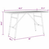 Dining Table Brown 110 x 55 x 62 cm Solid Acacia Wood 4108269