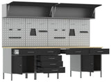 Work Cabinet Set with Drawer with Storage Manual 10 pcs Black 3321480