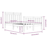 Bed Frame without Mattress 120x190 cm Small Double Solid Wood 3105350