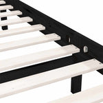810106 Bed Frame without Mattress Black Solid Wood 200x200 cm