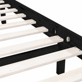 810106 Bed Frame without Mattress Black Solid Wood 200x200 cm
