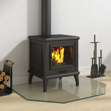 Fireplace Glass Plate Hexagon 80x60 cm 324140