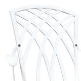 Garden Table Set 3 pcs White Cast Aluminium 3334758