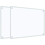 Kitchen Backsplashes 2 pcs Transparent 80x60 cm Tempered Glass 3315794