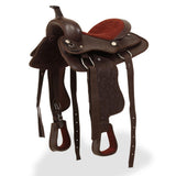 Western Saddle. Headstall&Breast Collar Real Leather 12" Brown 91350