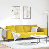Living Room Couch Yellow 250 x 77 x 76 cm 3335097