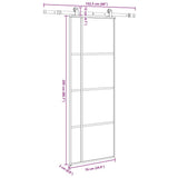 Sliding Door with Hardware Set 76x205 cm ESG Glass&Aluminium 3332909