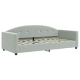 Daybed with Trundle without Mattress Light Grey 90x190 cm 3197391